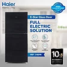 Haier Refrigerator HRF-316 EPB Black Glass Door product image