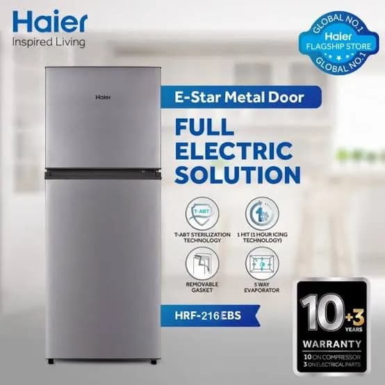 Haier E-Star Top Mount Refrigerator HRF-216 EBS product image